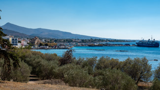 Aegina Harbor from hill of Kolona