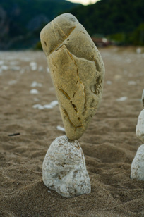 Artist unknown. Stone towers look beautiful, but unfortunately they are bad for animals and plants.