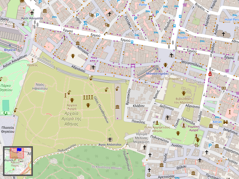 Ancient Agora of Athens Map