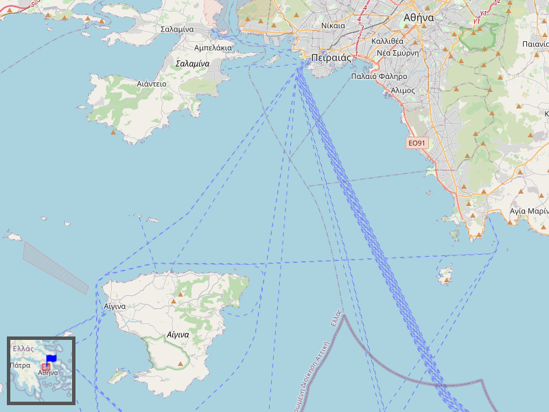 Athens Aegina Island Map