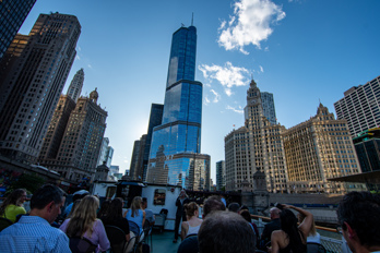 Architectural boat tour Chicago river and lake