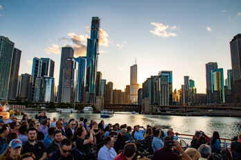 Architectural boat tour Chicago river and lake