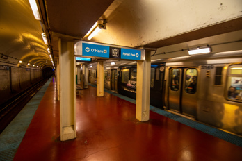 "Chicago" station with a "Blue Line" train.
Chicago Elevated ("L") is the rapid transit system of the City of Chicago. 