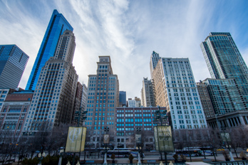 Chicago skyline from Millennium Park