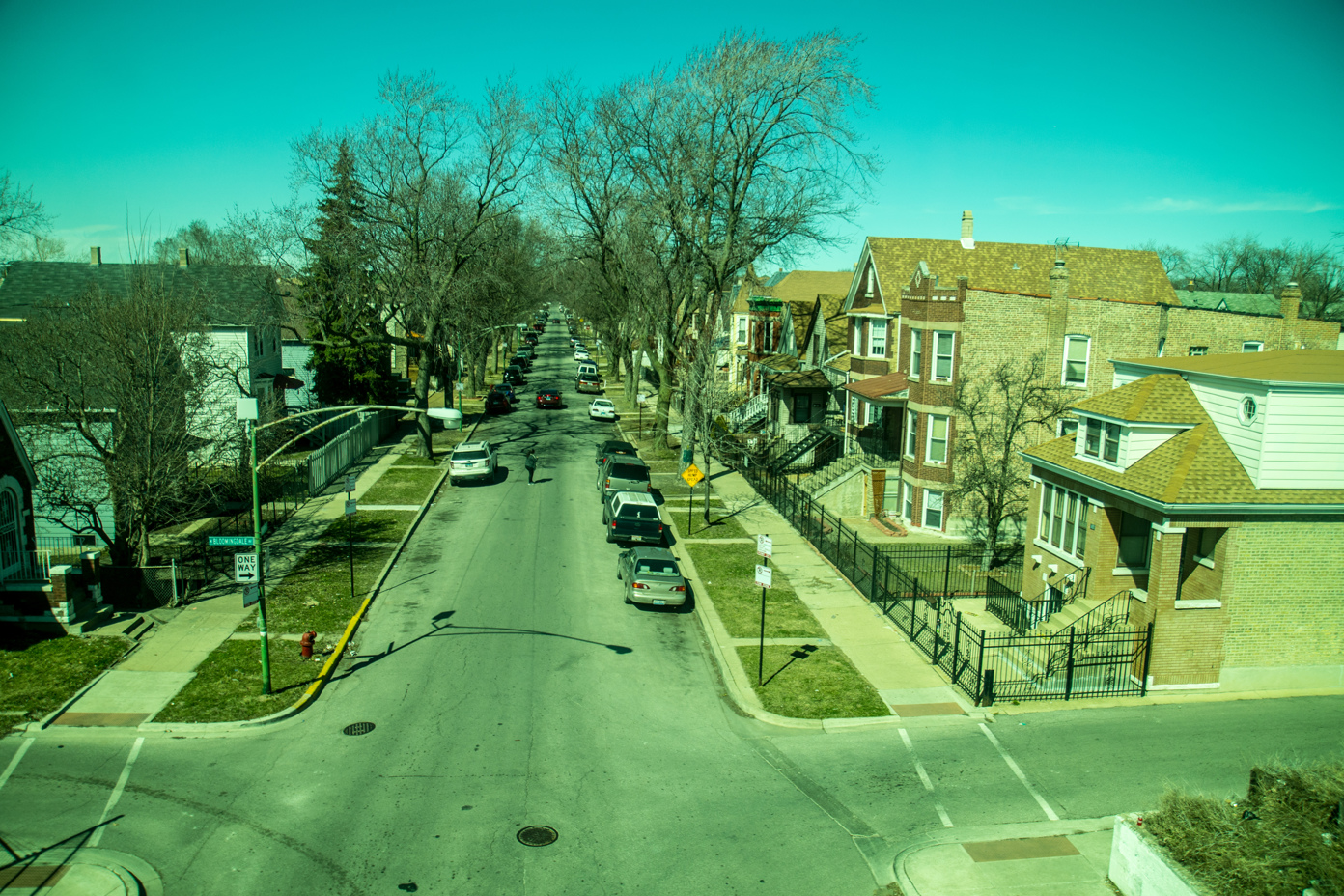 Chicago's suburbs from Metra train