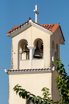 The tower of St Philip's Church in Athens seen from the south from the Agora.