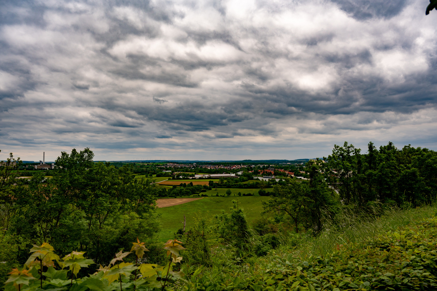 Clouds over Neckar river from Bad Wimpfen