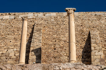 Corinthian columns above the Choragic Monument of Thrasyllos