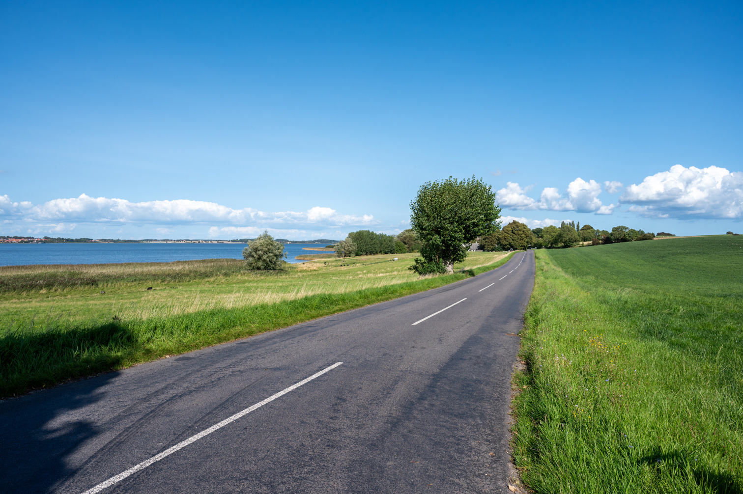 Country road at Stege Nor on Møn