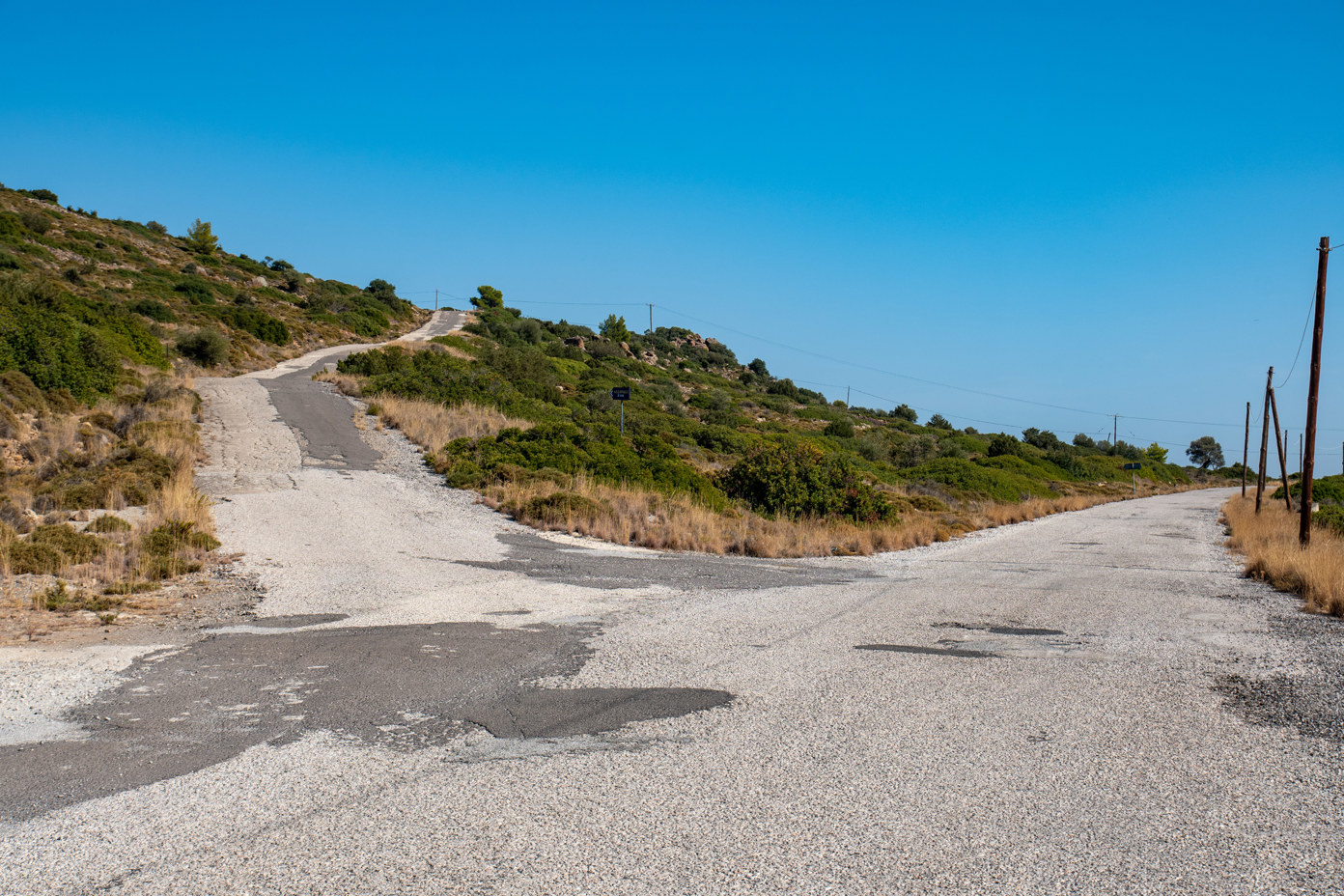 Crossing road on Aegina Island