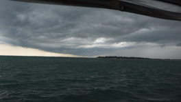 Dark clouds over the Baltic Sea