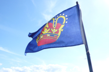 Fehmarn Flag and blue sky