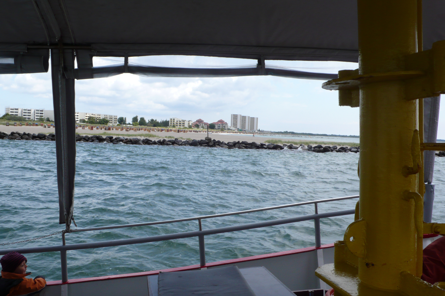 Fehmarn Südstrand from boat