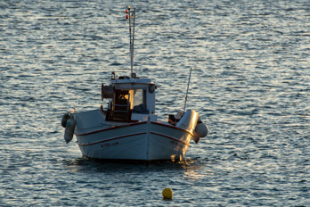 Fishing boat KRITOS (ΚΡΙΤΟΣ) anchored at Marathonas Beach.