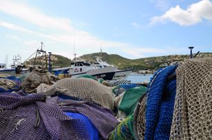 Fishing nets at the harbor