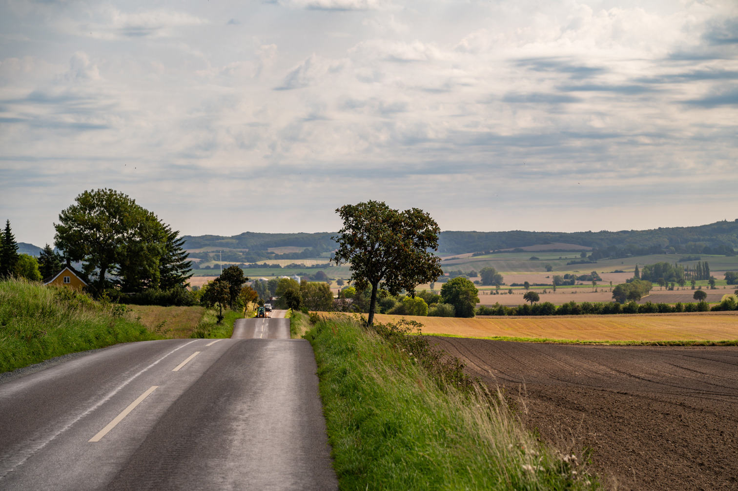 Hilly road on Møn island