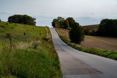 Hilly road on Møn island