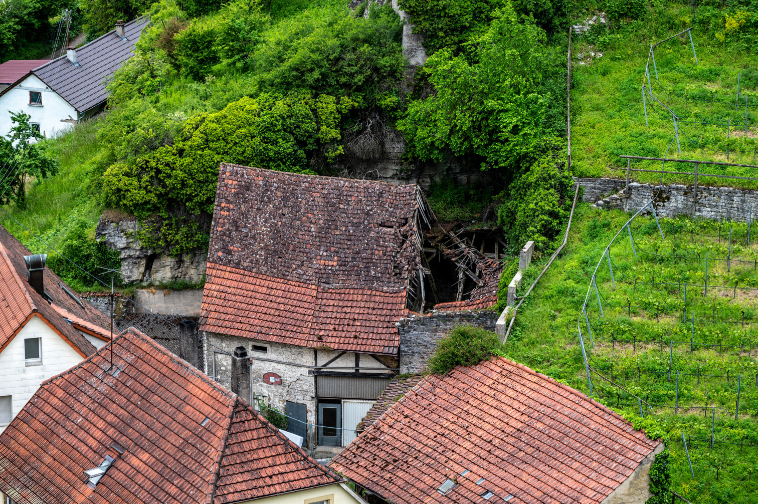 House with a hole in the roof