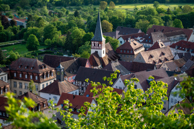 Ingelfingen from Lichteneck castle ruins