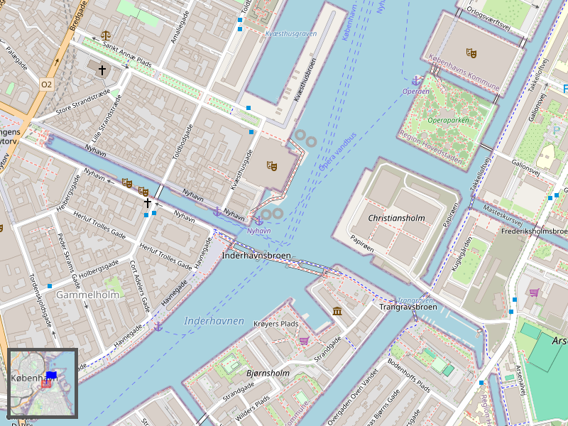 København Inderhavnsbroen Map