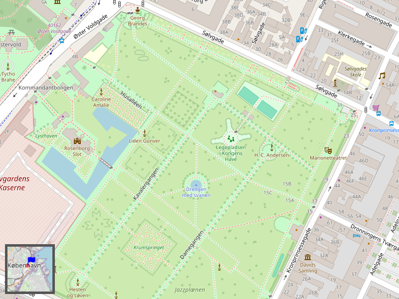 København Rosenborg Slot Map