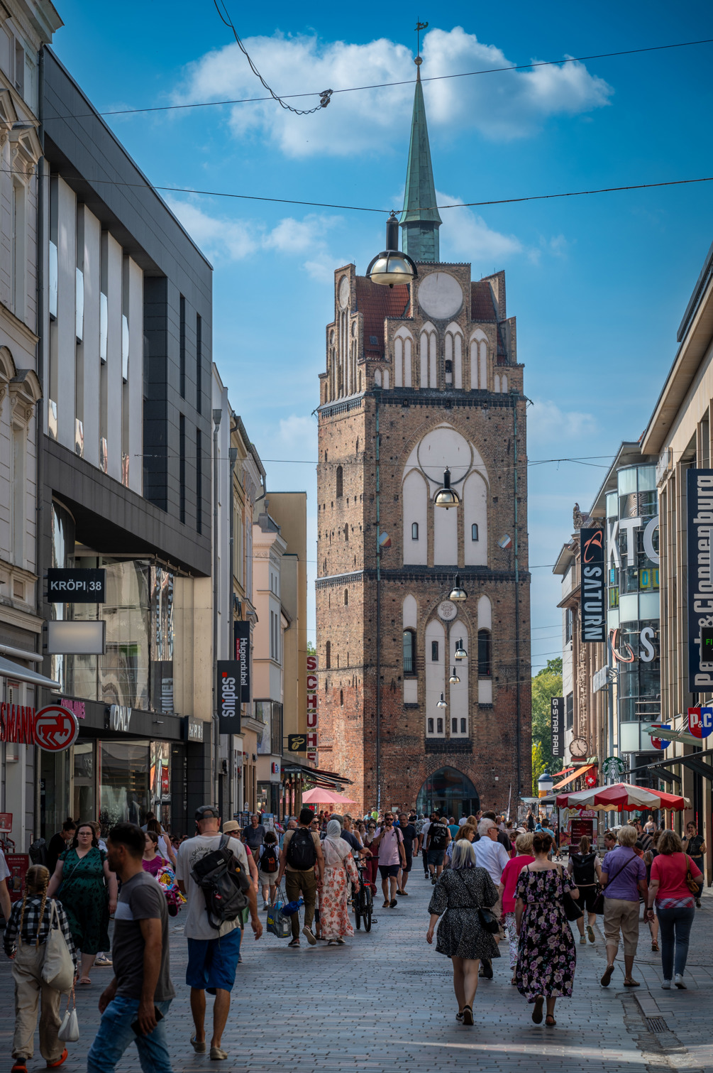 The Kröpeliner Tor was built in the 13th century as part of Rostock's city fortifications.