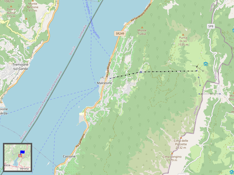 Laka Garda Malcesine Monte Baldo Map