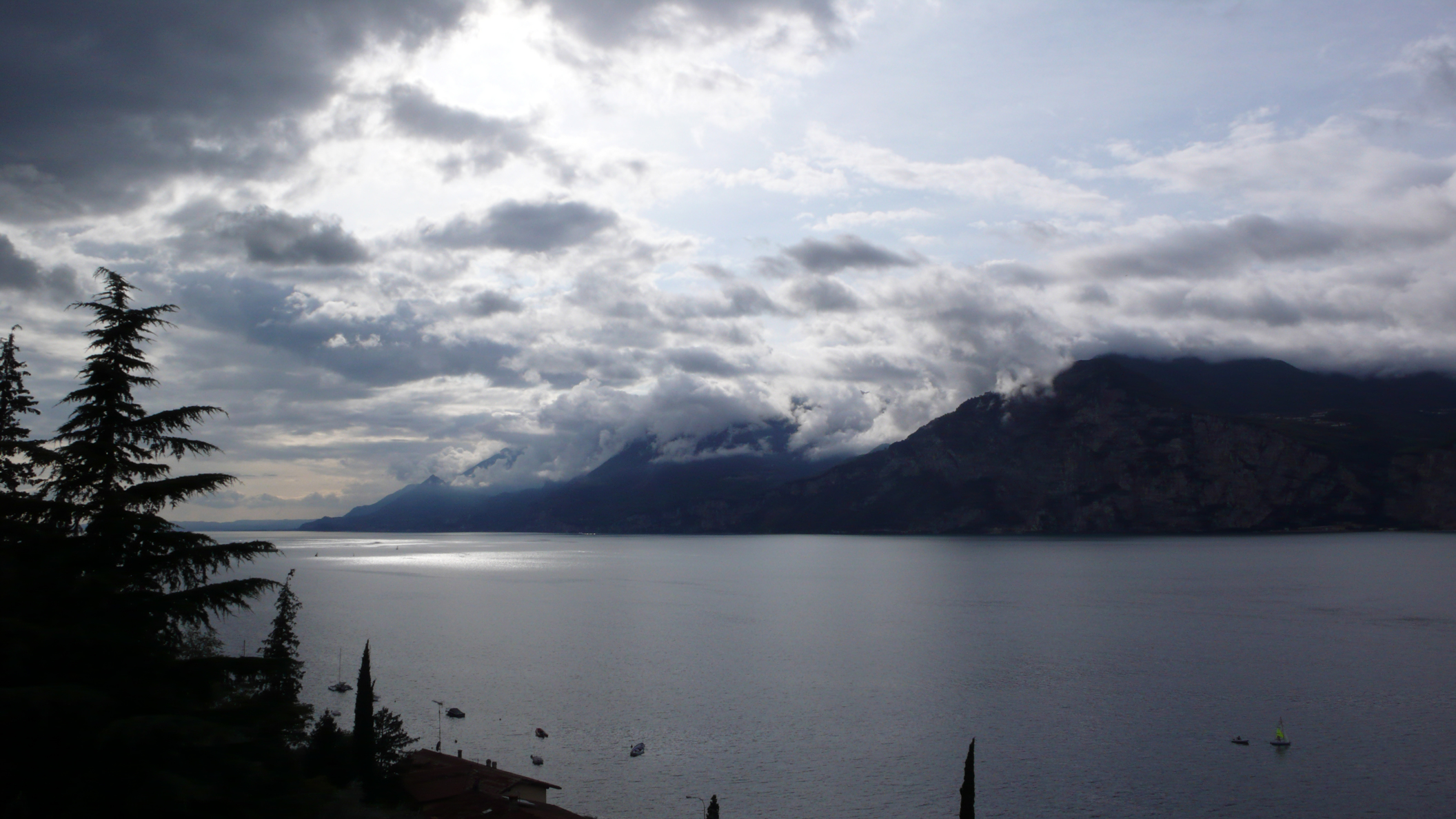 Lake Garda, Lombardy with Clouds