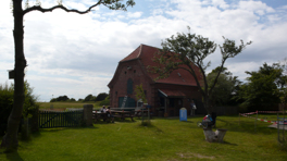 The old lighthouse keeper's house stands right next to the lighthouse. 