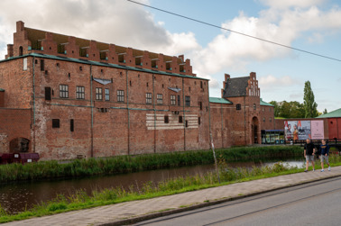 The medieval castle (Malmöhus Slott) on the island of Slottsholmen in Malmö, Sweden was built in the 16th century.