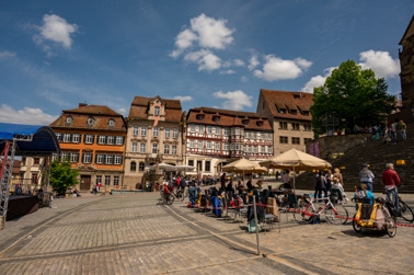 Schwäbisch Hall market square with St. Michael's church and the grand staircase 