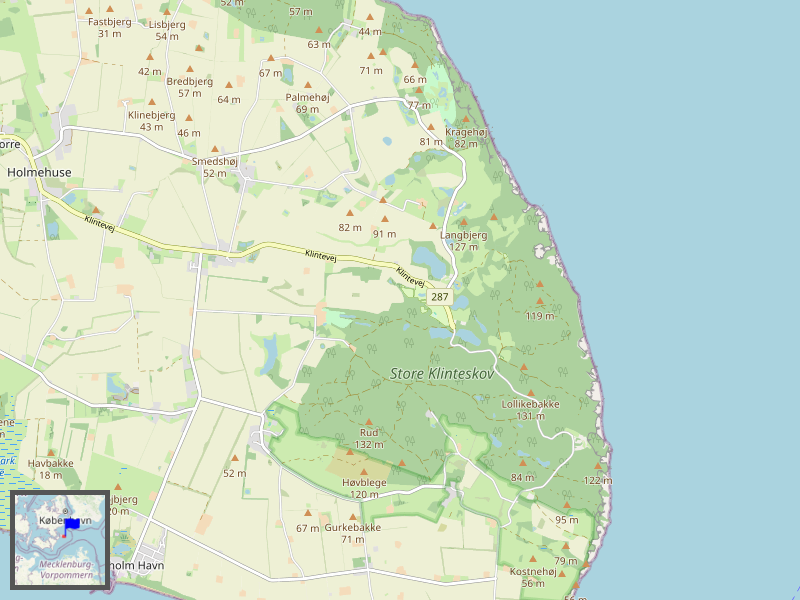 Møns Klint Map