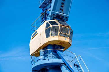 "Die beiden Krane" are two old cranes at the Warnowufer in Rostock