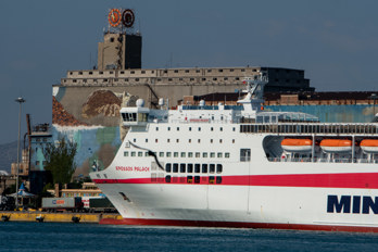 The Knossos Palace (IMO 9220330) is a passenger/ro-ro cargo ship. Built in 2001 as Olympia Palace. In 2012 it was renamed Bonaria and in 2018 Cruise Bonaria. In 2020 it was renamed Knossos Palace after being exchanged between the shipping companies. The two ships swapped names.