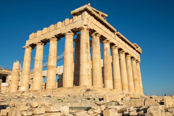 The Parthenon from the south-east in the morning sun