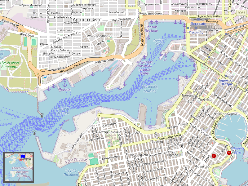 Piraeus Harbor Map