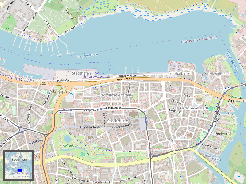 Rostock Center Map