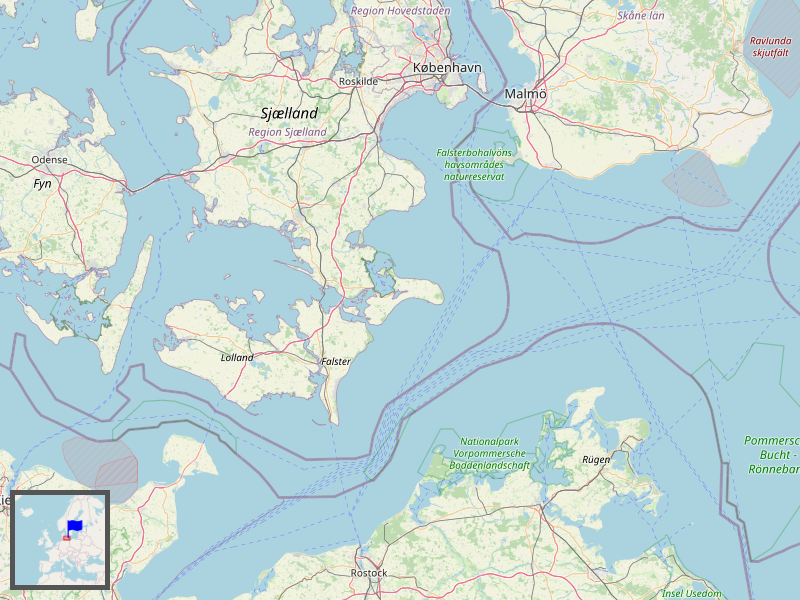 Rostock Koebenhavn Malmoe Map