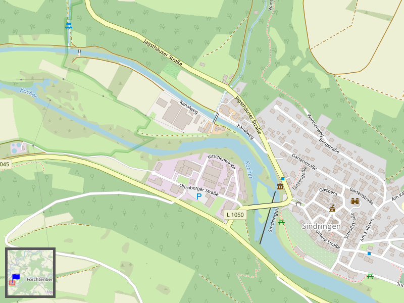 Sindringen Map