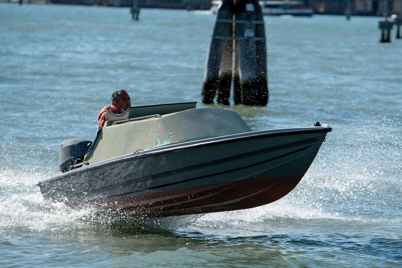 Speed boat on Canal da Nave, Venice