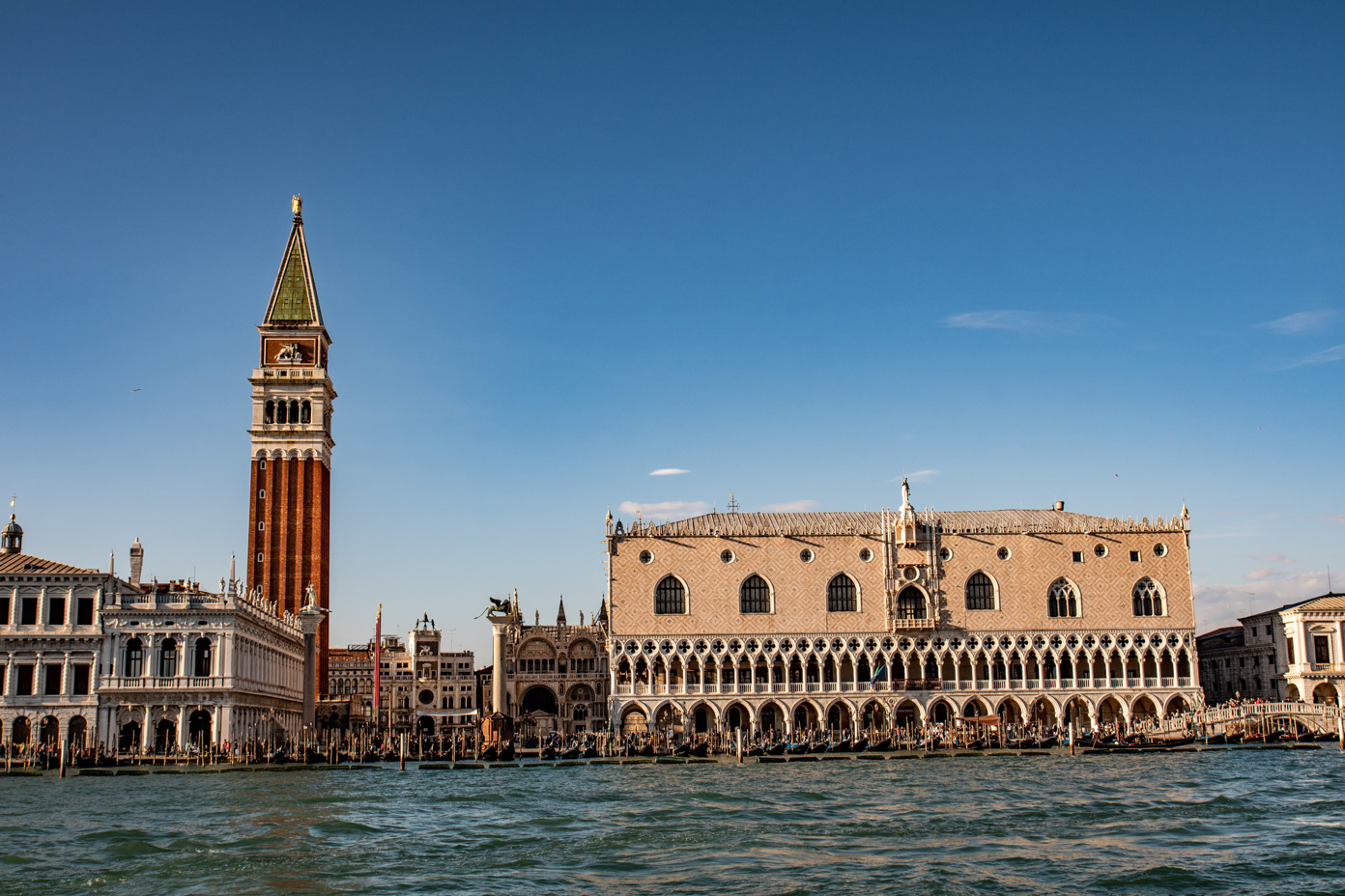 Venice, Grand Canal, view of St Mark's Square (Piazza San Marco), on the right the Doge's Palace (Palazzo Ducale)