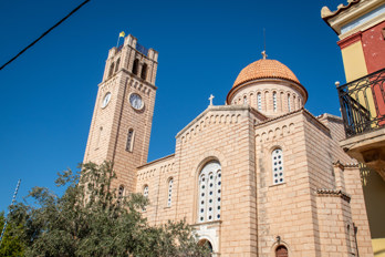 Greek Orthodox Church on the island of Aigina in Greece