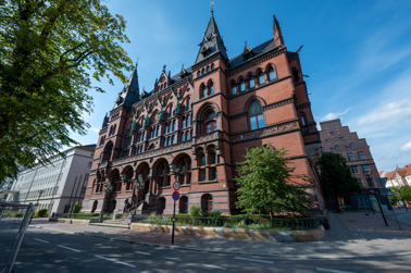 The Ständehaus, built around 1890, is now home to the Oberlandesgericht - Higher Regional Court of Mecklenburg-Vorpommern.