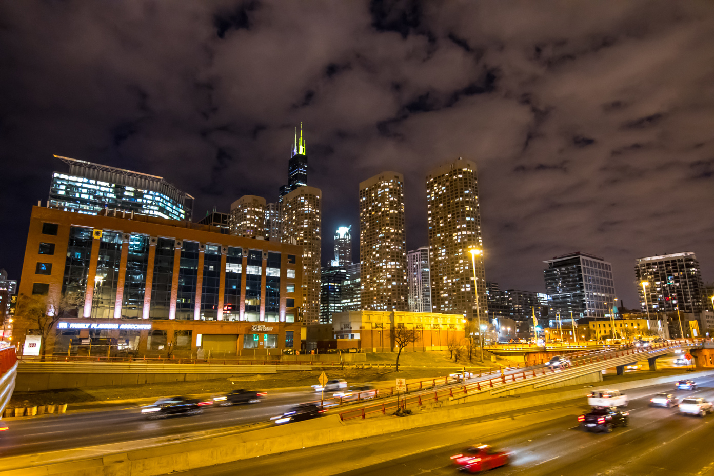 Streets of Chicago by Night