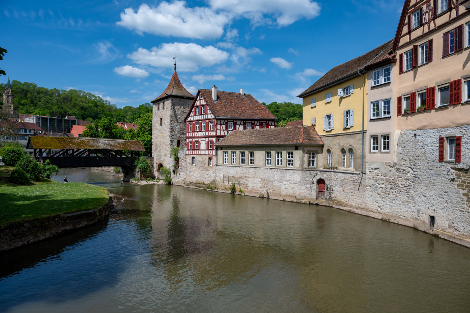 Sulfer Steg over Kocher river - Schwäbisch Hall