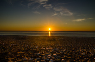 Sunrise at the lonley Cirali beach