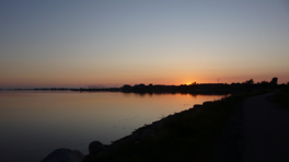 Sunset behind Lemkenhafen.
Late evening bike tour in the south of Fehmarn.