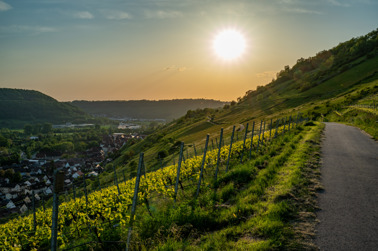 Sunset over Kocher valley near Ingelfingen