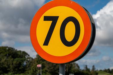 Swedish speed limit sign