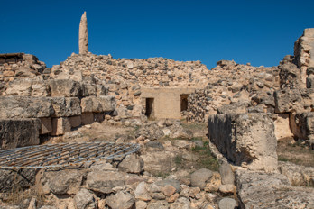 Ruins of the Temple of Apollo. Foundation walls of rooms and cisterns.